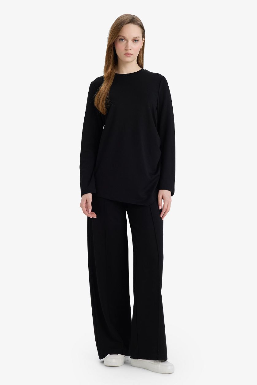 WOMAN Black Wide Leg Trousers