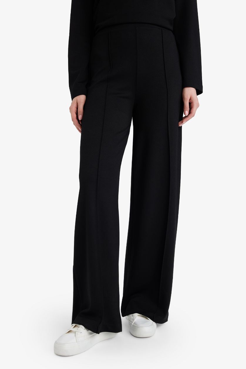 WOMAN Black Wide Leg Trousers