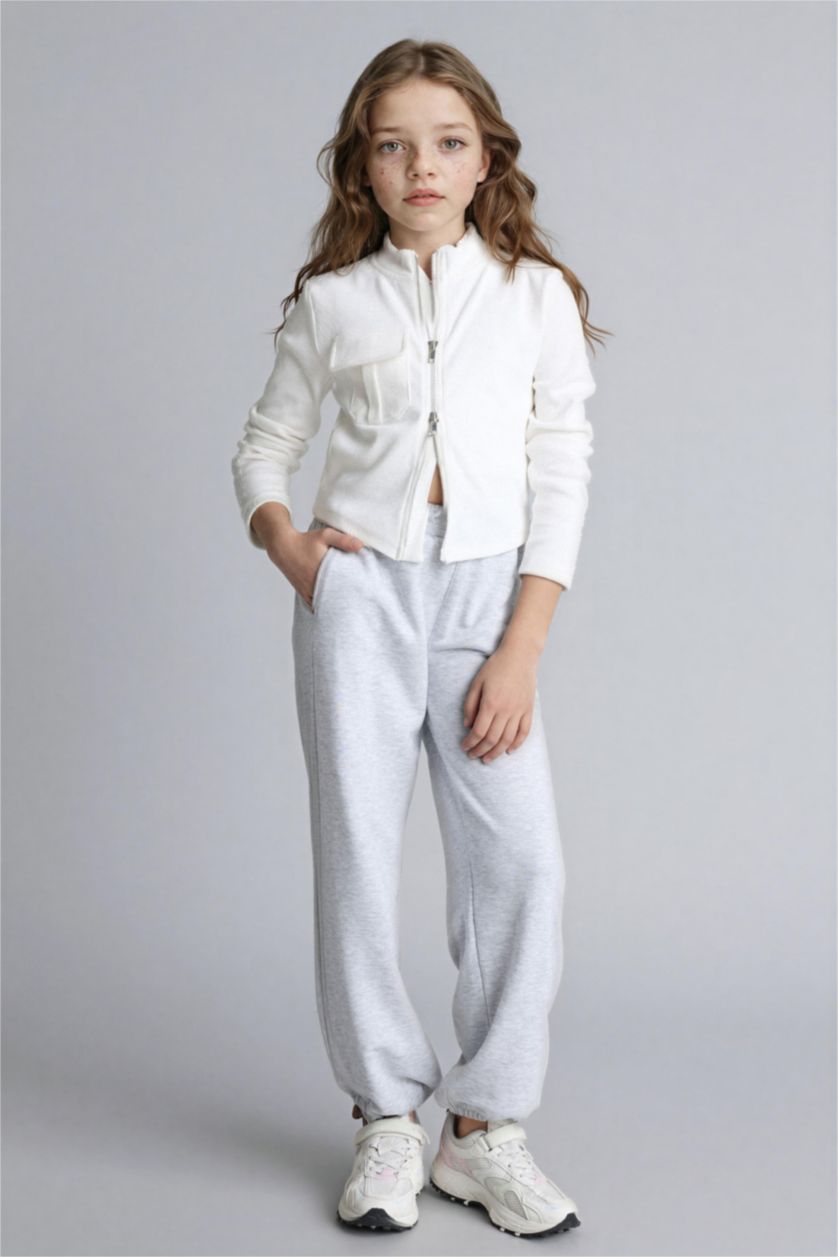 Girls & Teens Ecru جاكيت بناتي بسحاب