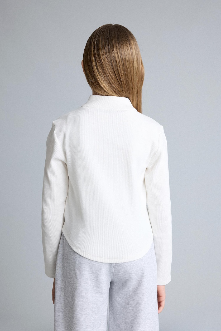 Young Girls - Teen Girls Ecru Slim Fit Tippet Cardigan