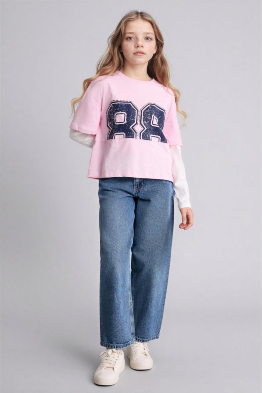 Girls & Teens Pink Regular Fit Long Sleeve T-Shirt