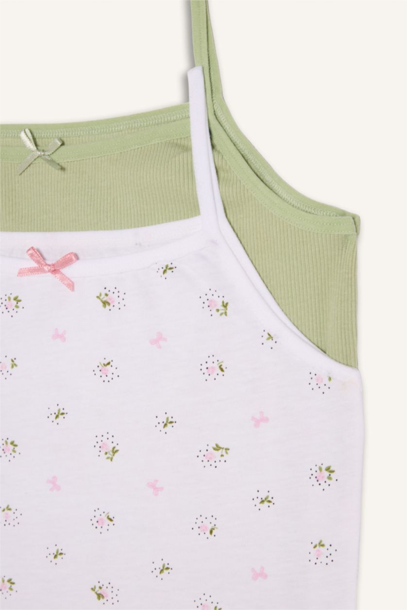 Қыздар Және Жасөспірімдер ақ Қыздарға гүл жоғары 2 Ішкөйлек