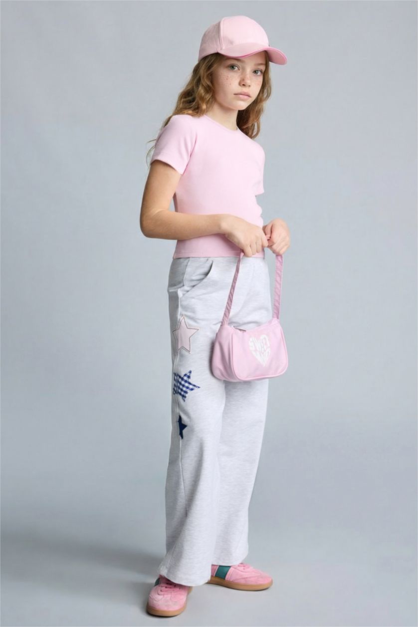 Young Girls - Teen Girls Light Grey Melange Wide Leg Trousers
