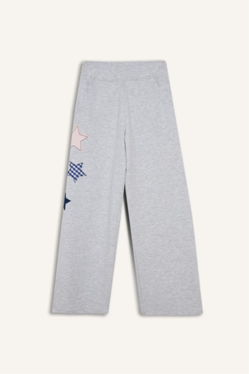 Young Girls - Teen Girls Light Grey Melange Wide Leg Trousers
