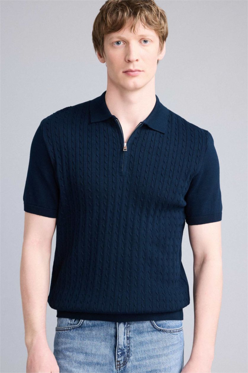 MAN NAVY Man Short Sleeve Polo T-Shirt