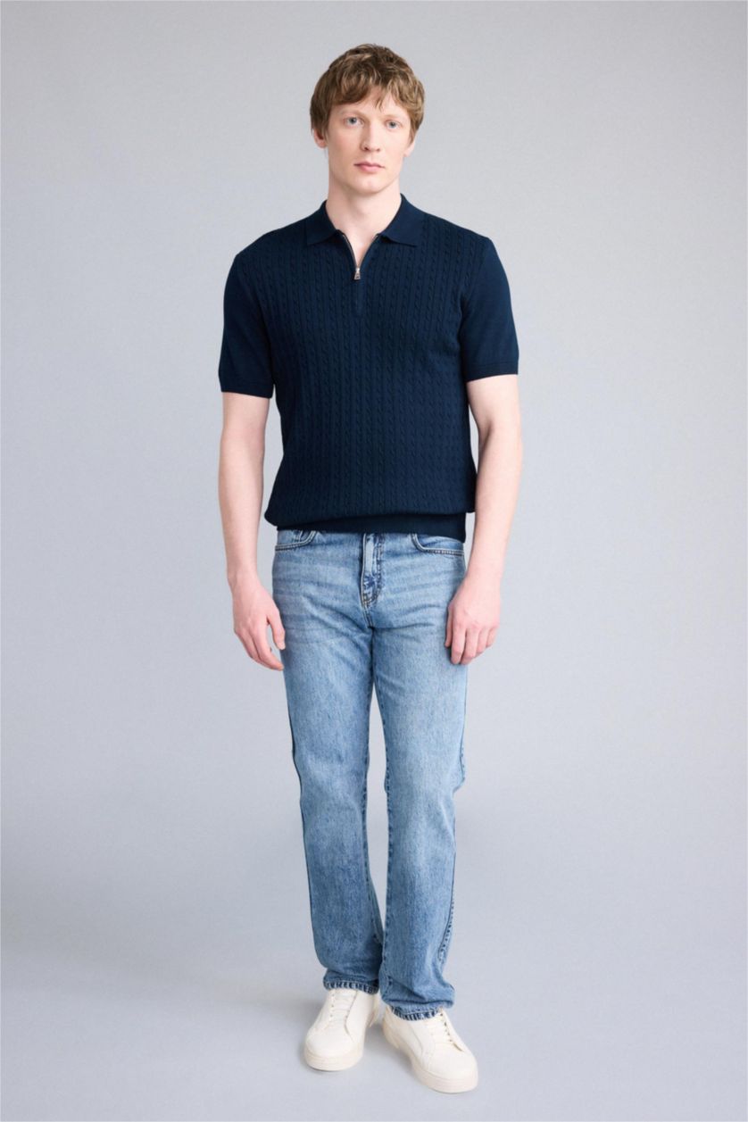 MAN NAVY Man Short Sleeve Polo T-Shirt