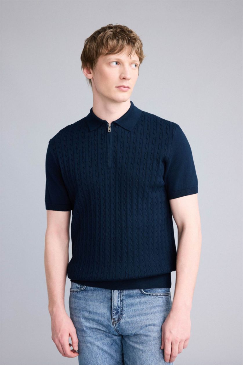 MAN NAVY Man Short Sleeve Polo T-Shirt