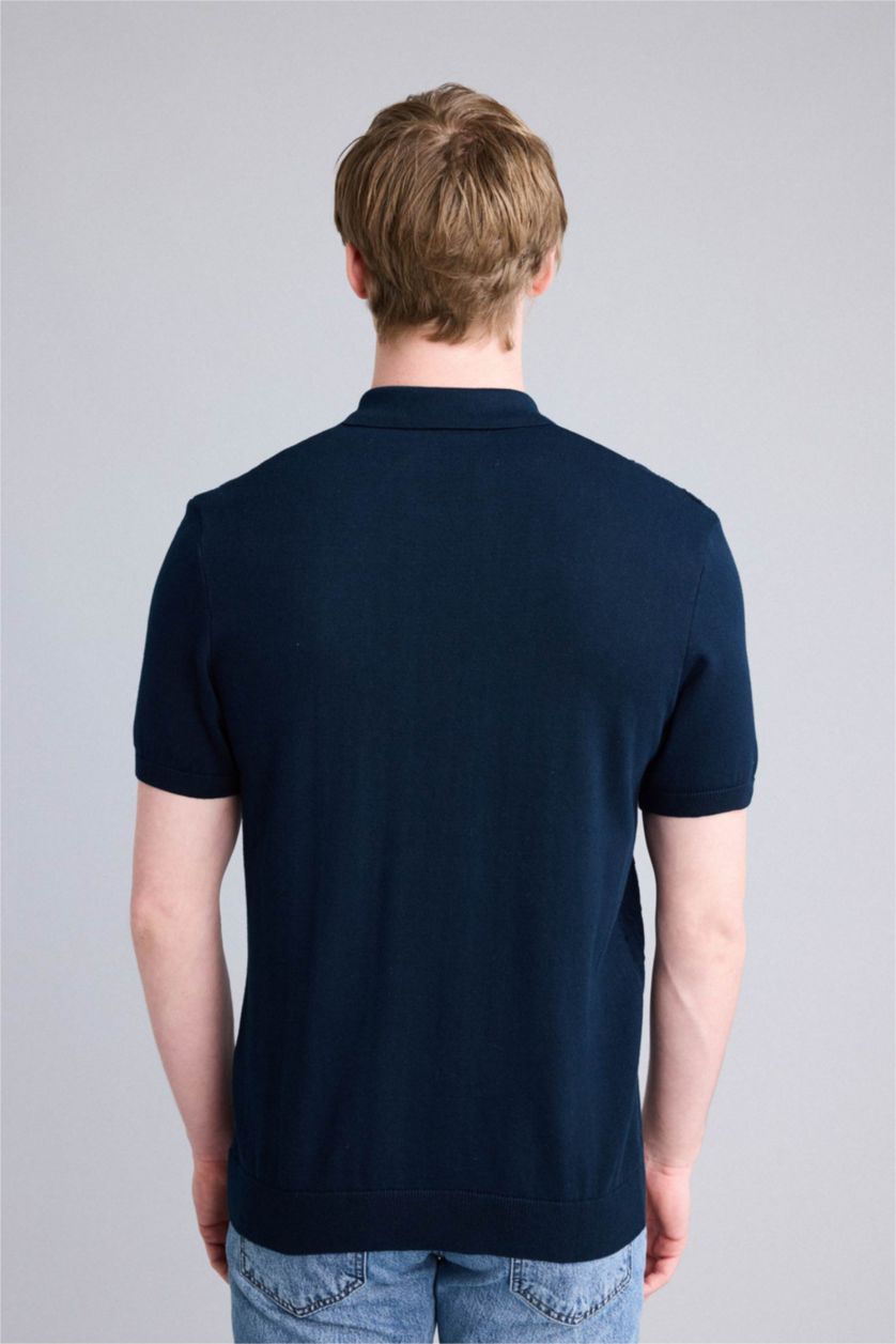 MAN NAVY Man Short Sleeve Polo T-Shirt