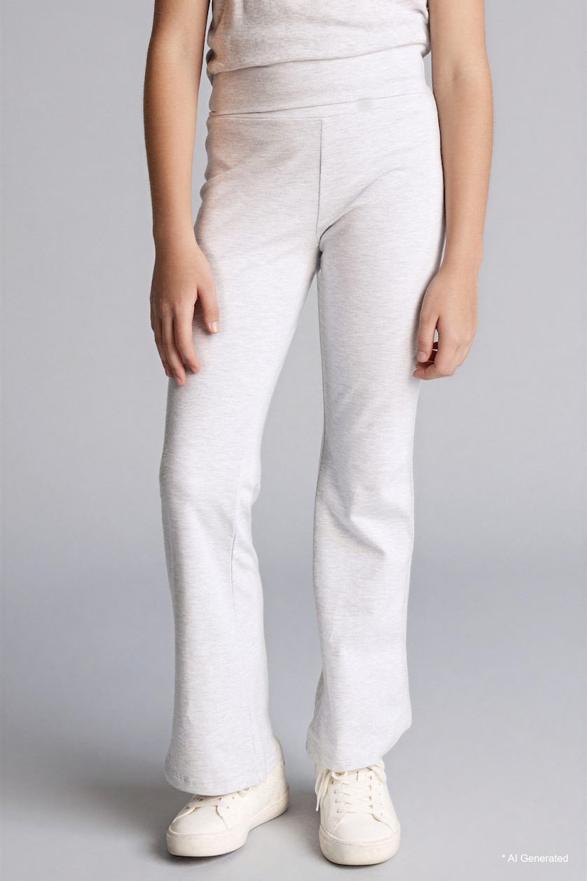 GIRLS & TEENS Light Grey Melange Girl Leggings