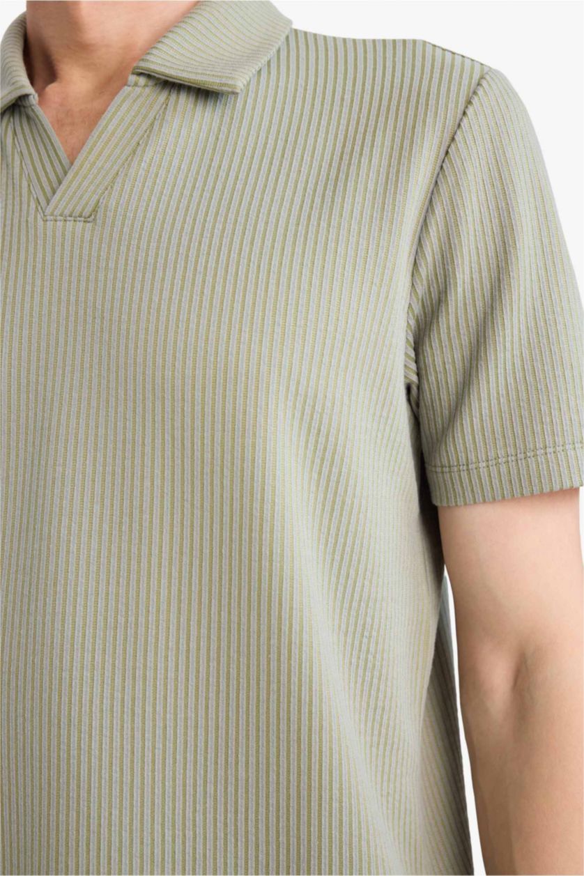 Мужчины Хаки Футболка поло Regular Fit с коротким рукавом