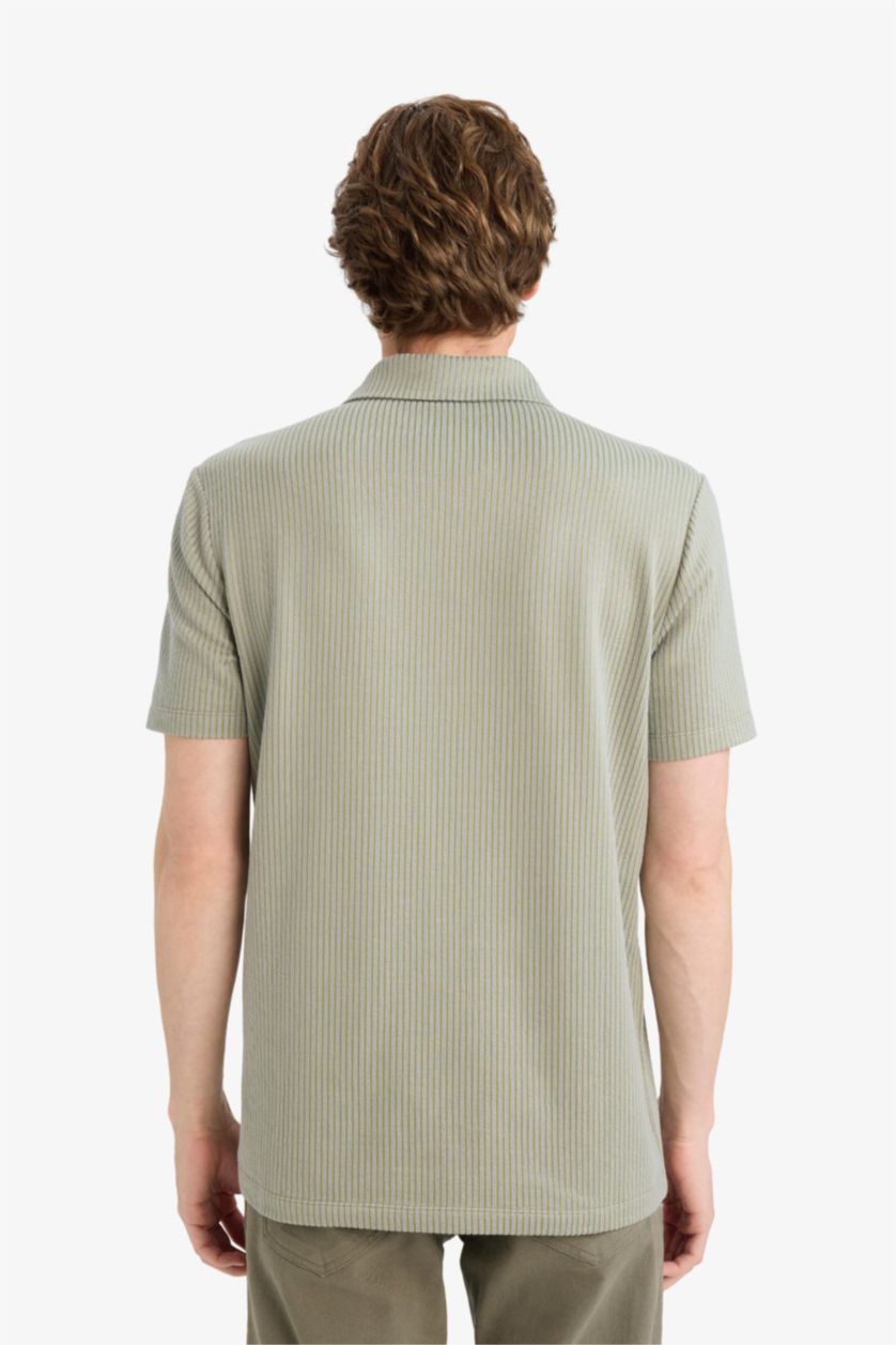 Мужчины Хаки Футболка поло Regular Fit с коротким рукавом