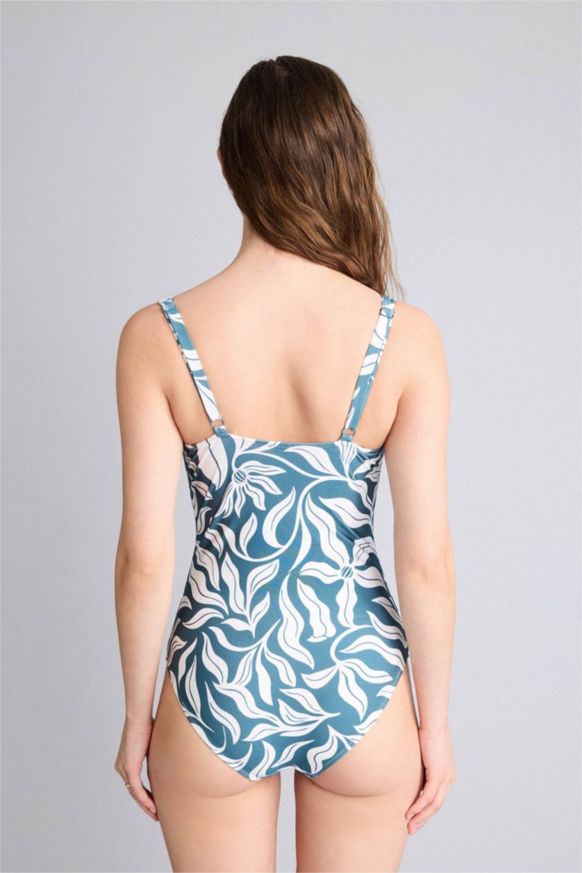 Әйелдерге Қою жасыл Regular Fit суға шомылу киімі