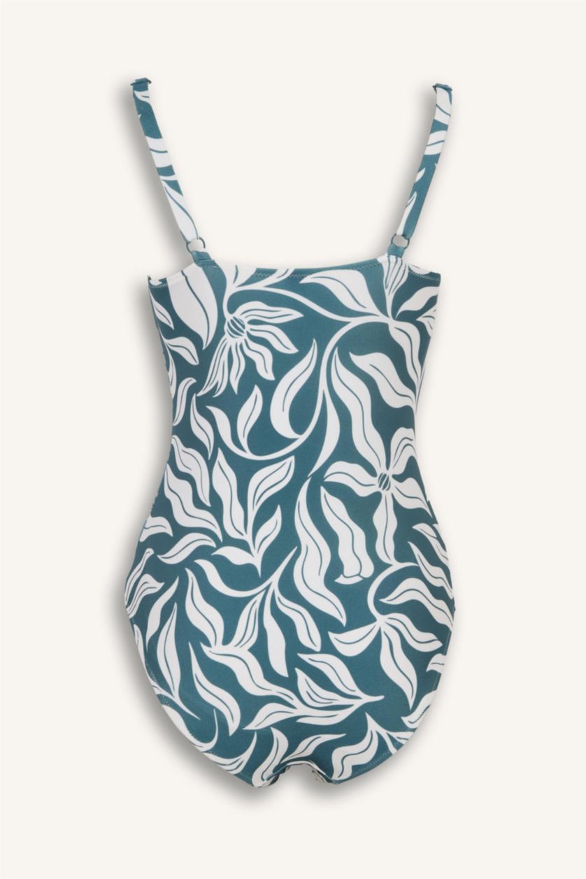 Әйелдерге Қою жасыл Regular Fit суға шомылу киімі