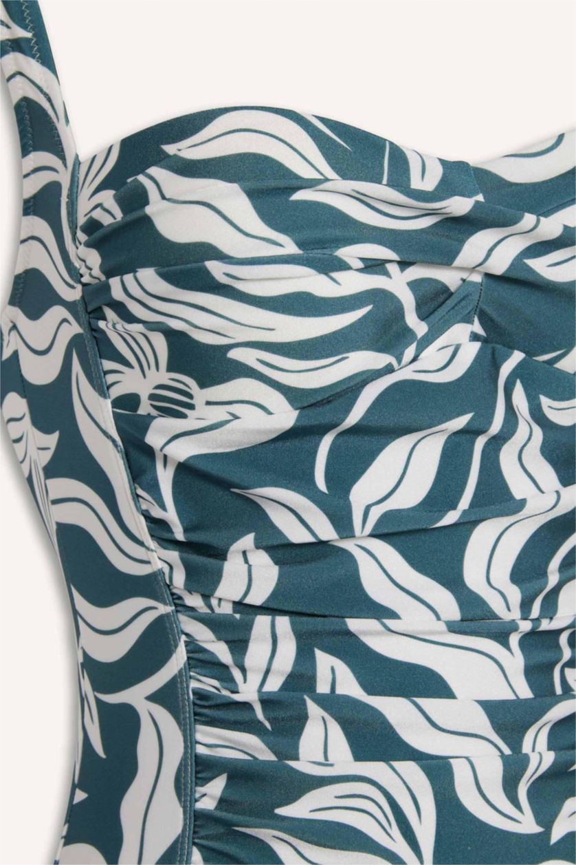 Әйелдерге Қою жасыл Regular Fit суға шомылу киімі