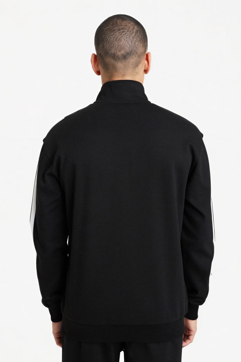 Man Black Standard Fit Sweatshirt