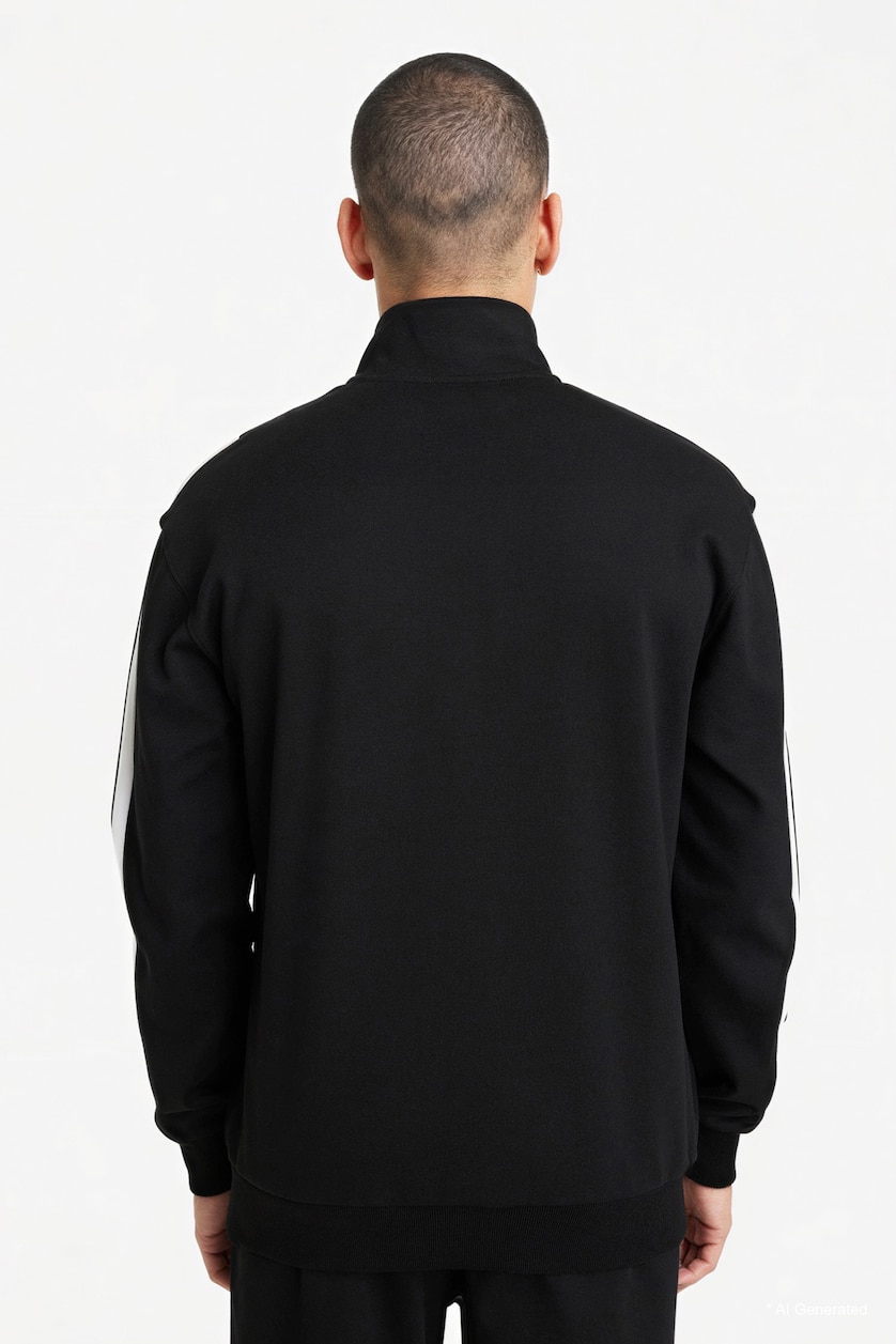 Erkek Siyah Standart Fıt Sweatshirt