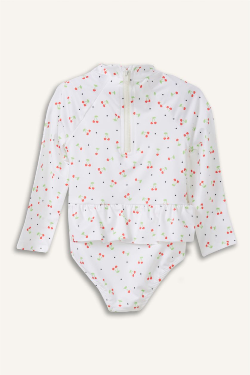 BABY GIRL Ecru Baby Girl Floral Swimsuit