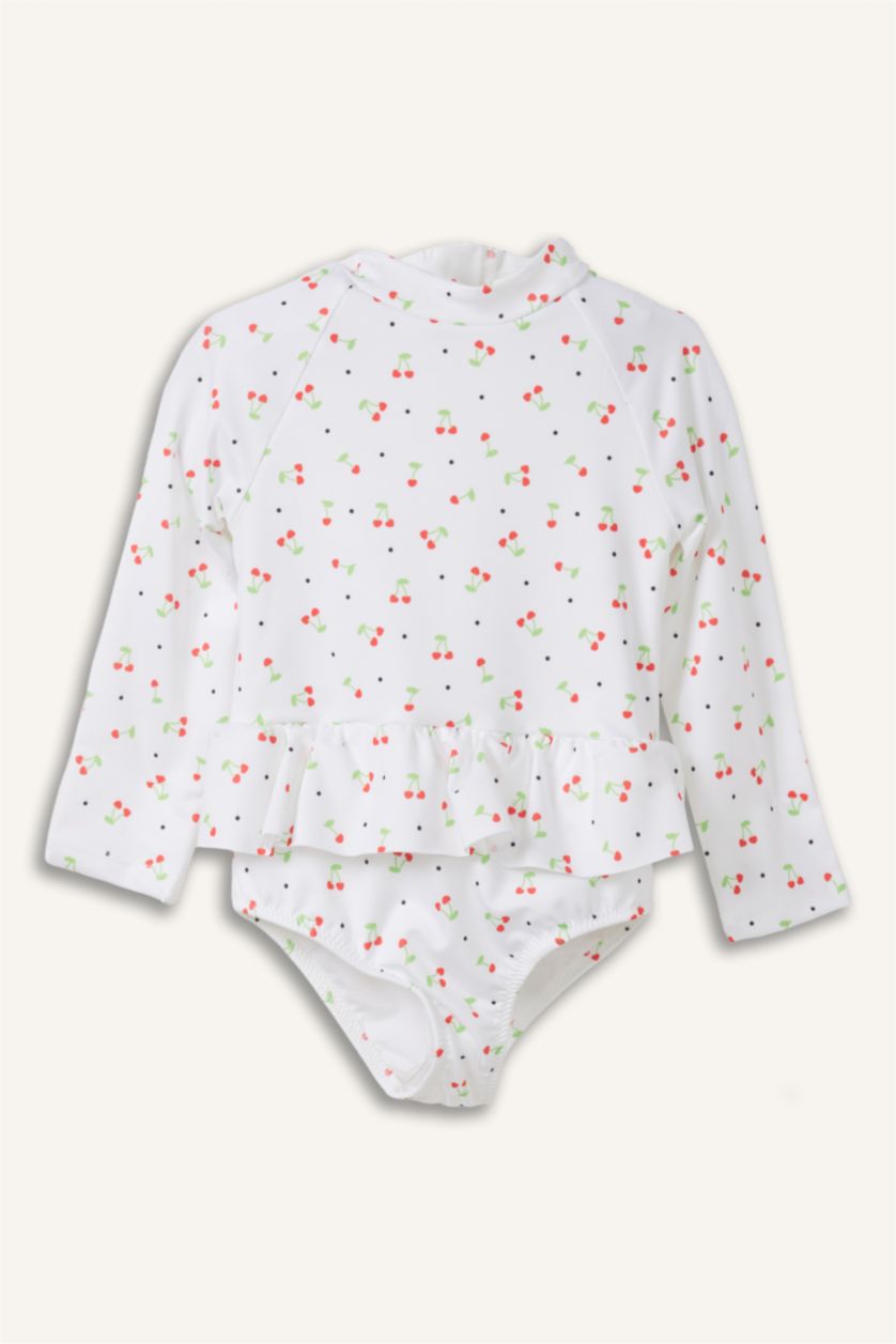 BABY GIRL Ecru Baby Girl Floral Swimsuit