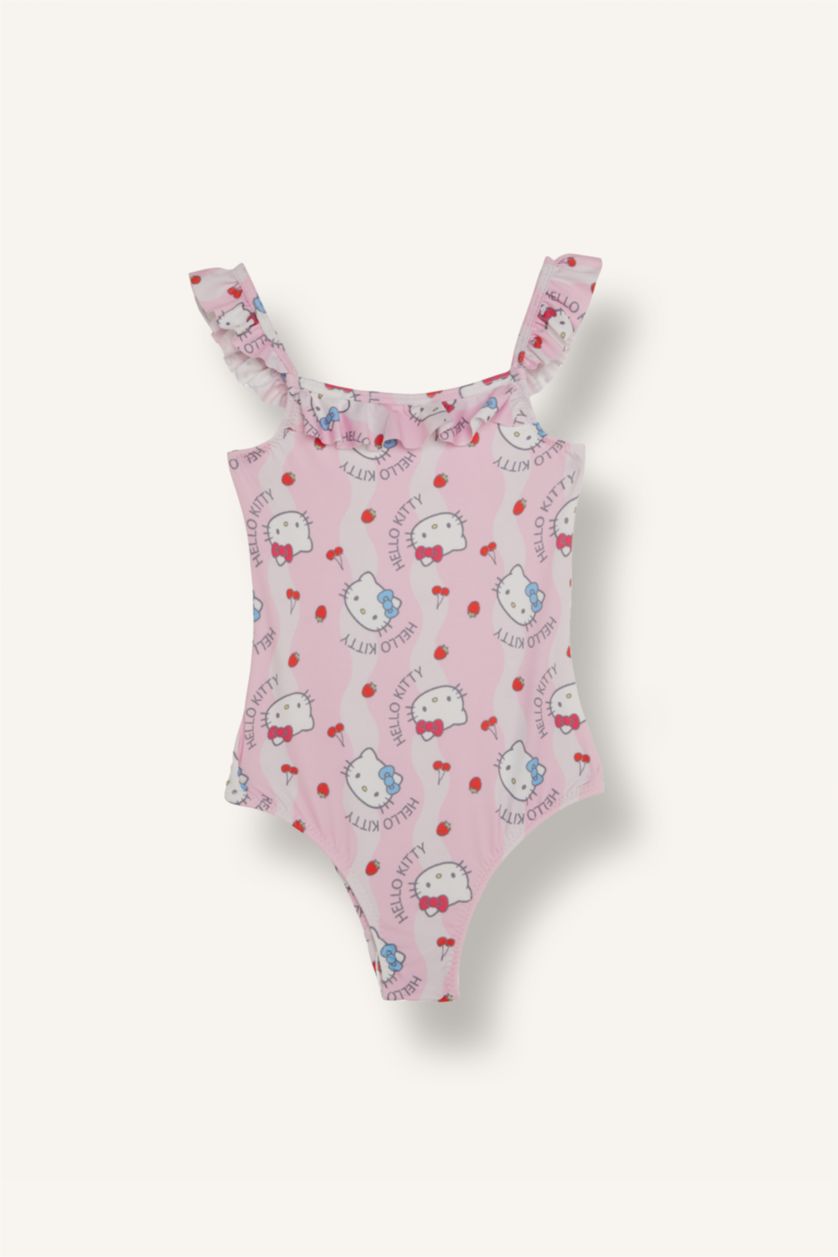 Baby Girls Lilac Hello Kitty Licensed Swimsuit