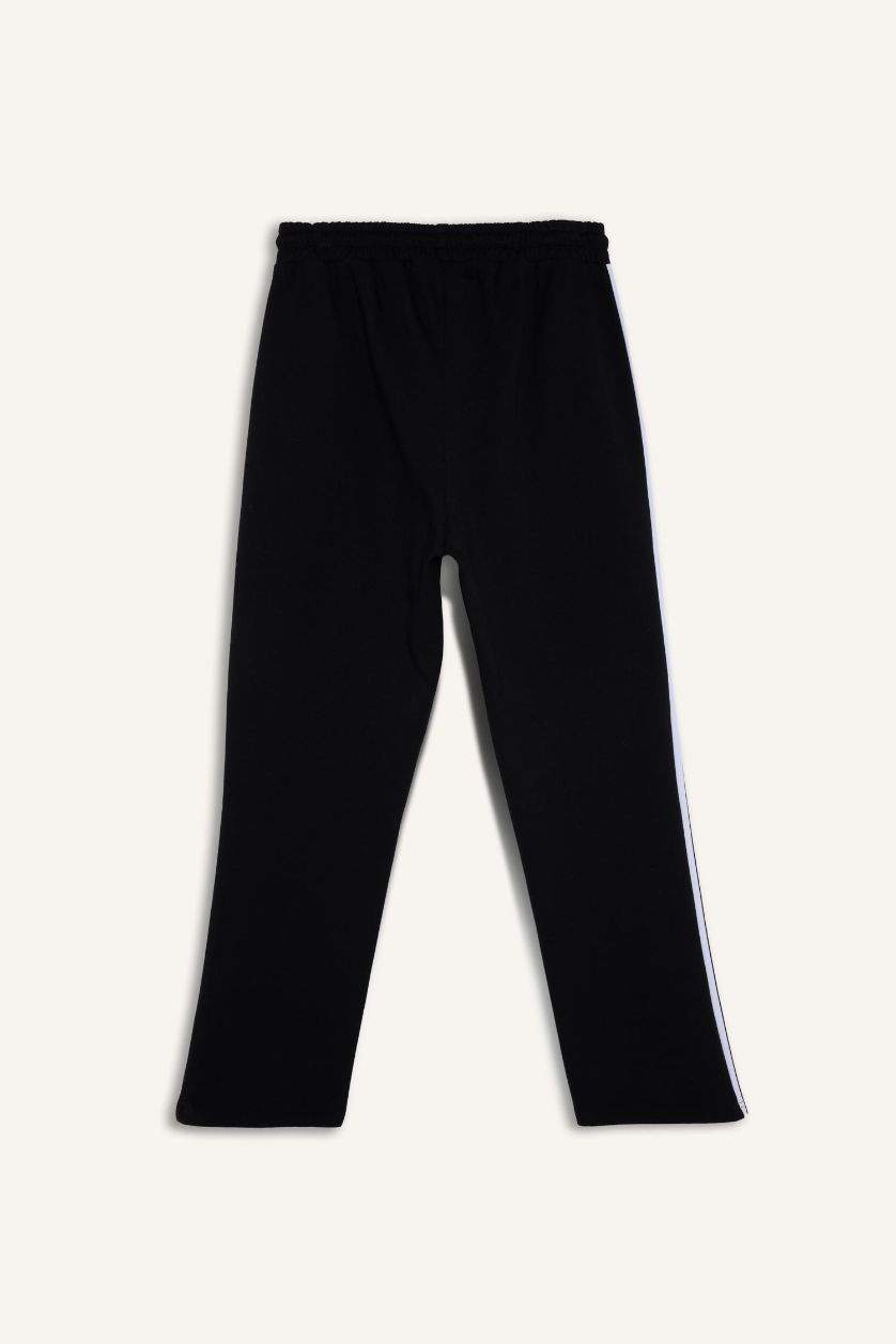 Erkek Siyah Standart Fıt Jogger Eşofman Altı