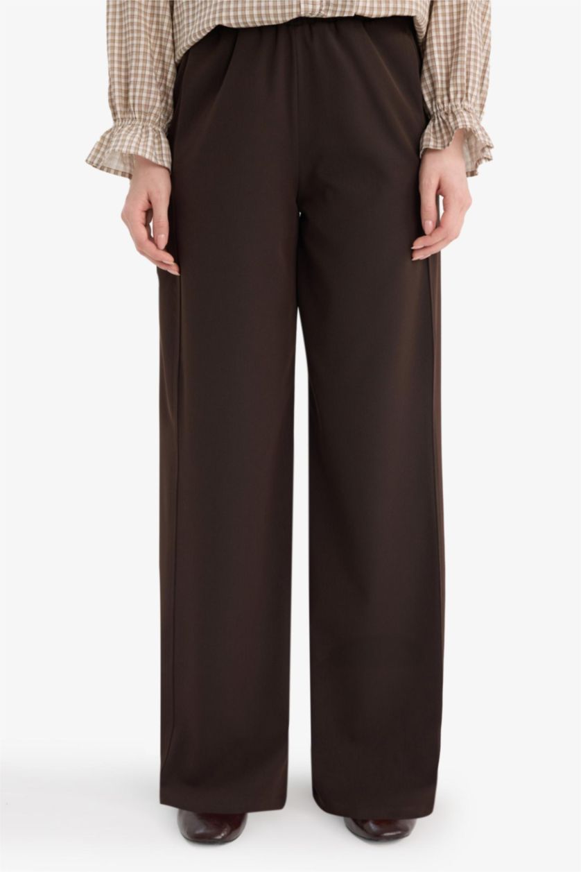 Woman Brown Regular Fit Trousers