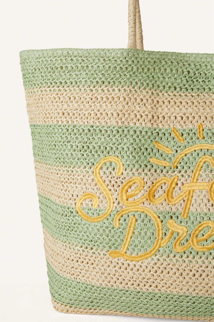 Woman Green Embroidered