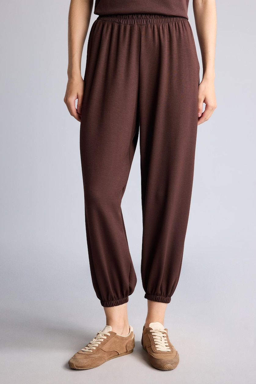 Kadın Kahve Balloon Fit Basic Pantolon