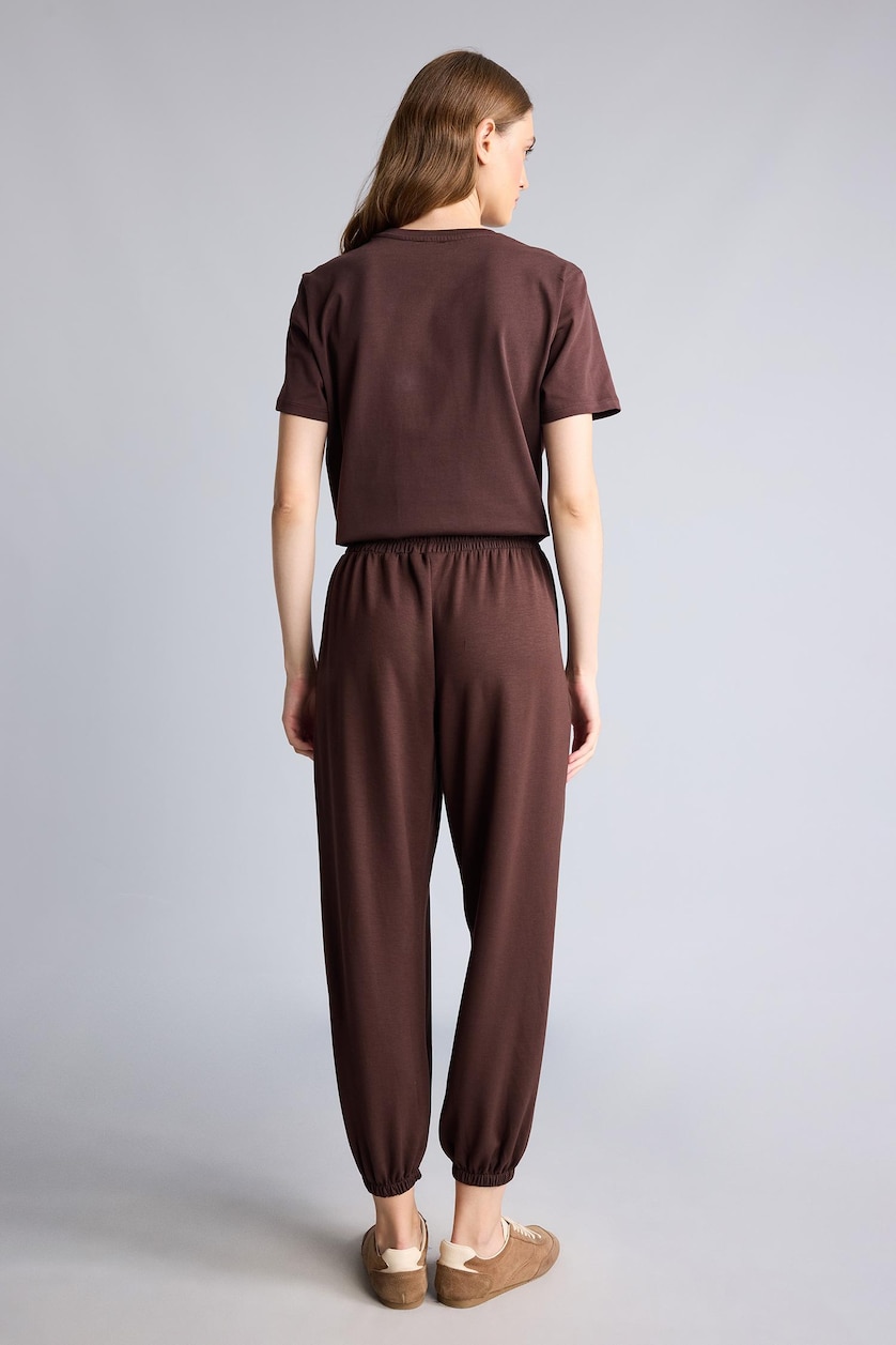 Kadın Kahve Balloon Fit Basic Pantolon