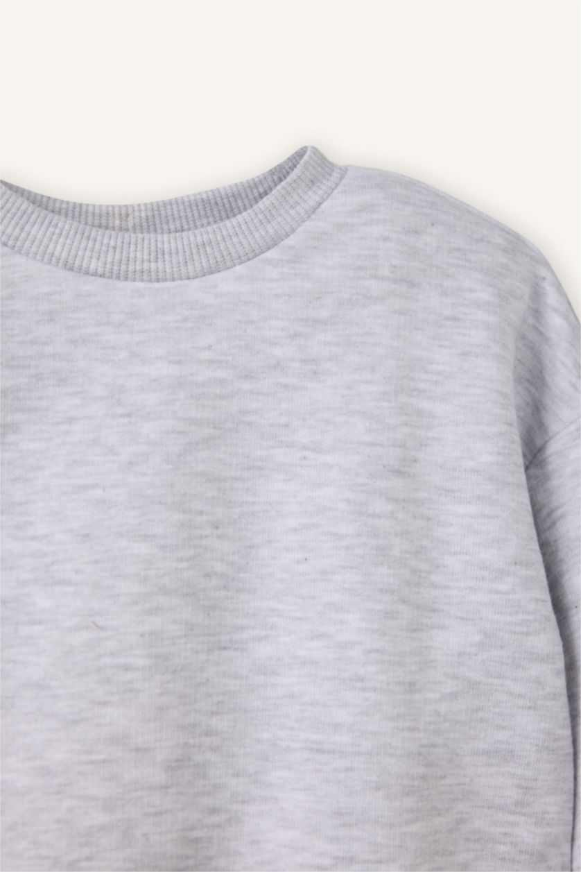 BABY GIRL Light Grey Melange Baby Girl 2 Piece Set