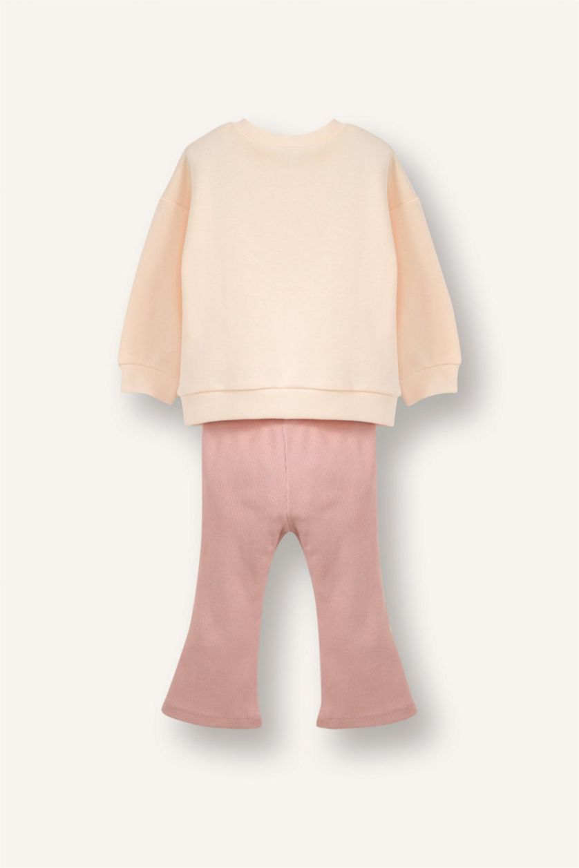 BÉBÉ FILLE Rose Clair Ensemble Sweat à fleurs et Legging évasé pour bébé fille