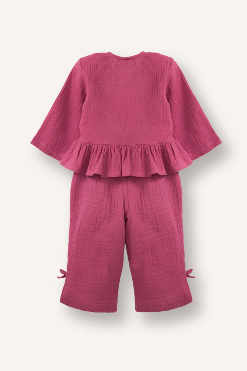 Kız Bebek Gülkurusu Müslin 2'li Takım Kız Bebek