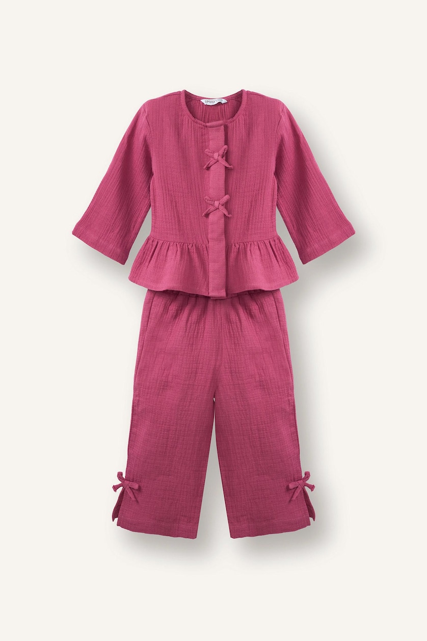 طفلة صغيرة وردي Baby Girl Muslin 2 Piece Set