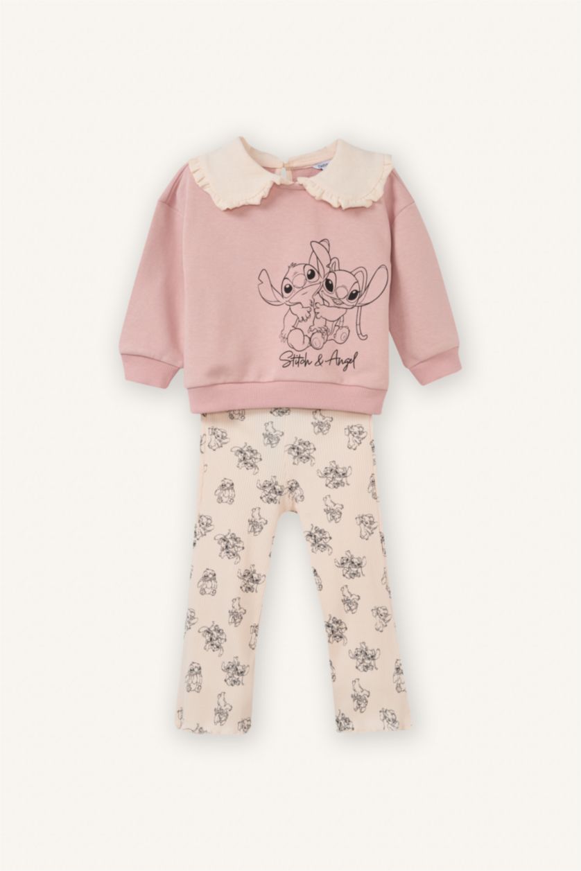 Baby Girl Rose 2 piece Regular Fit Baby Collar Lilo & Stitch Licensed Set