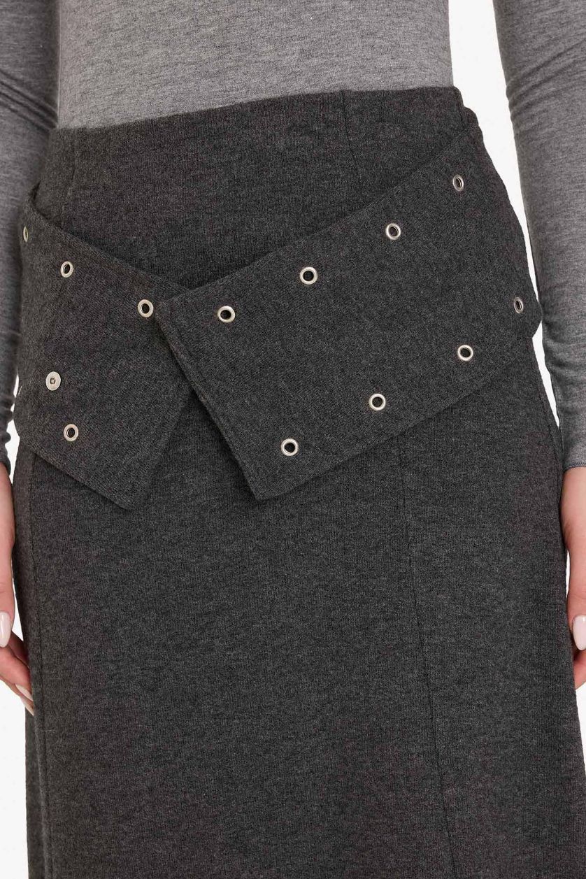 حريمي أنثرا جيبة تريكو ميدي بقصة A بخصر عادي