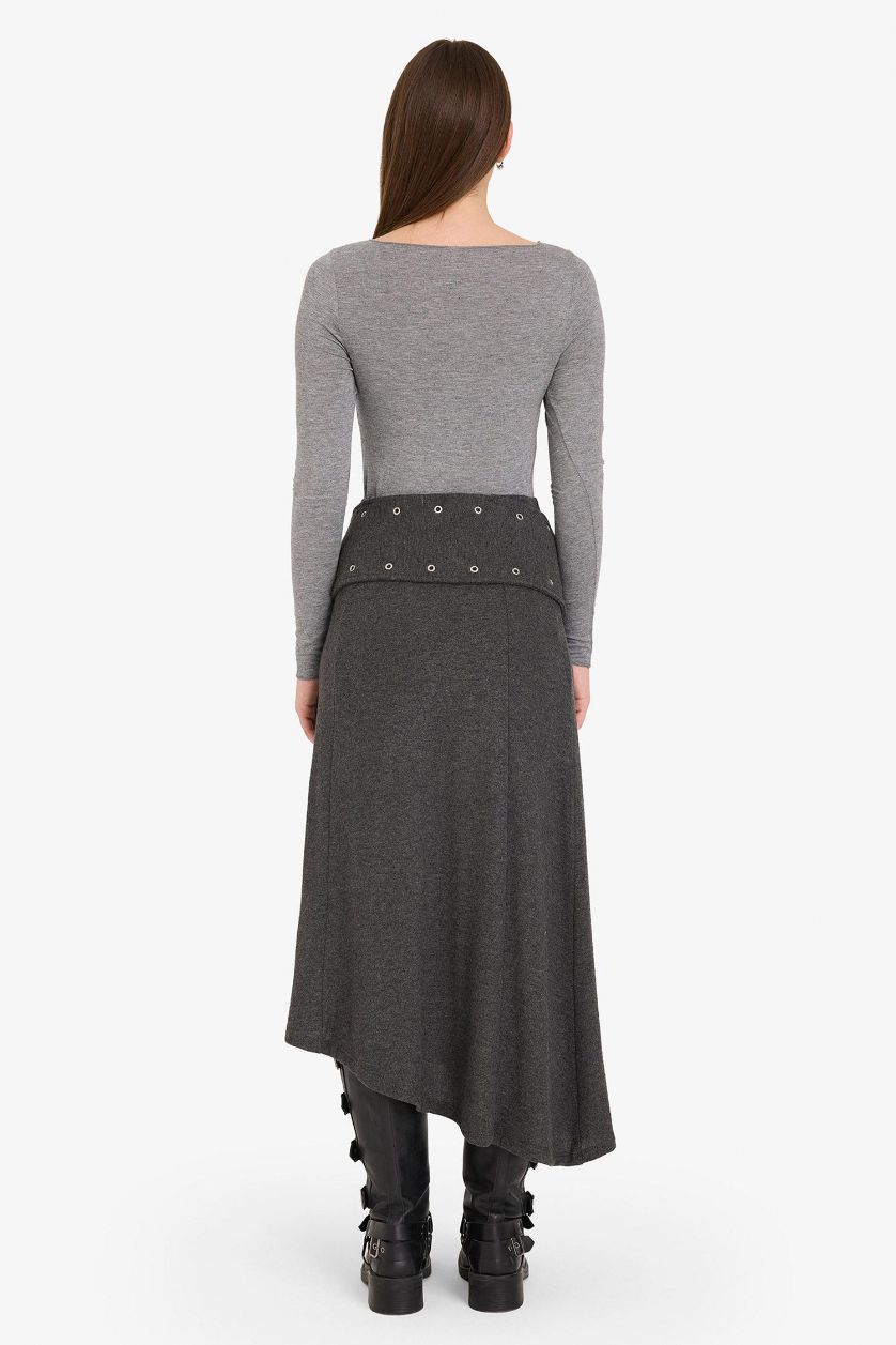 حريمي أنثرا جيبة تريكو ميدي بقصة A بخصر عادي