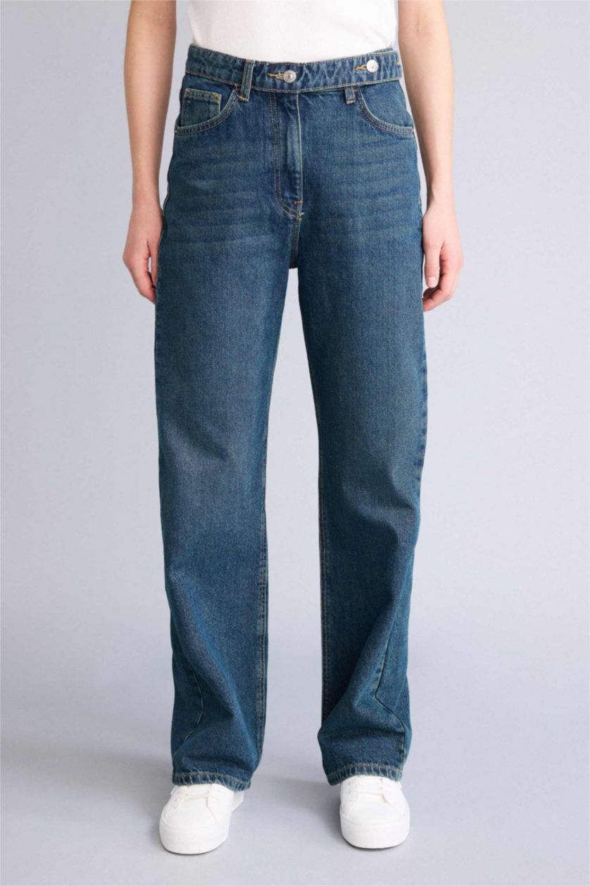 WOMAN Blue 90's Wide Leg High Waist Long Jeans