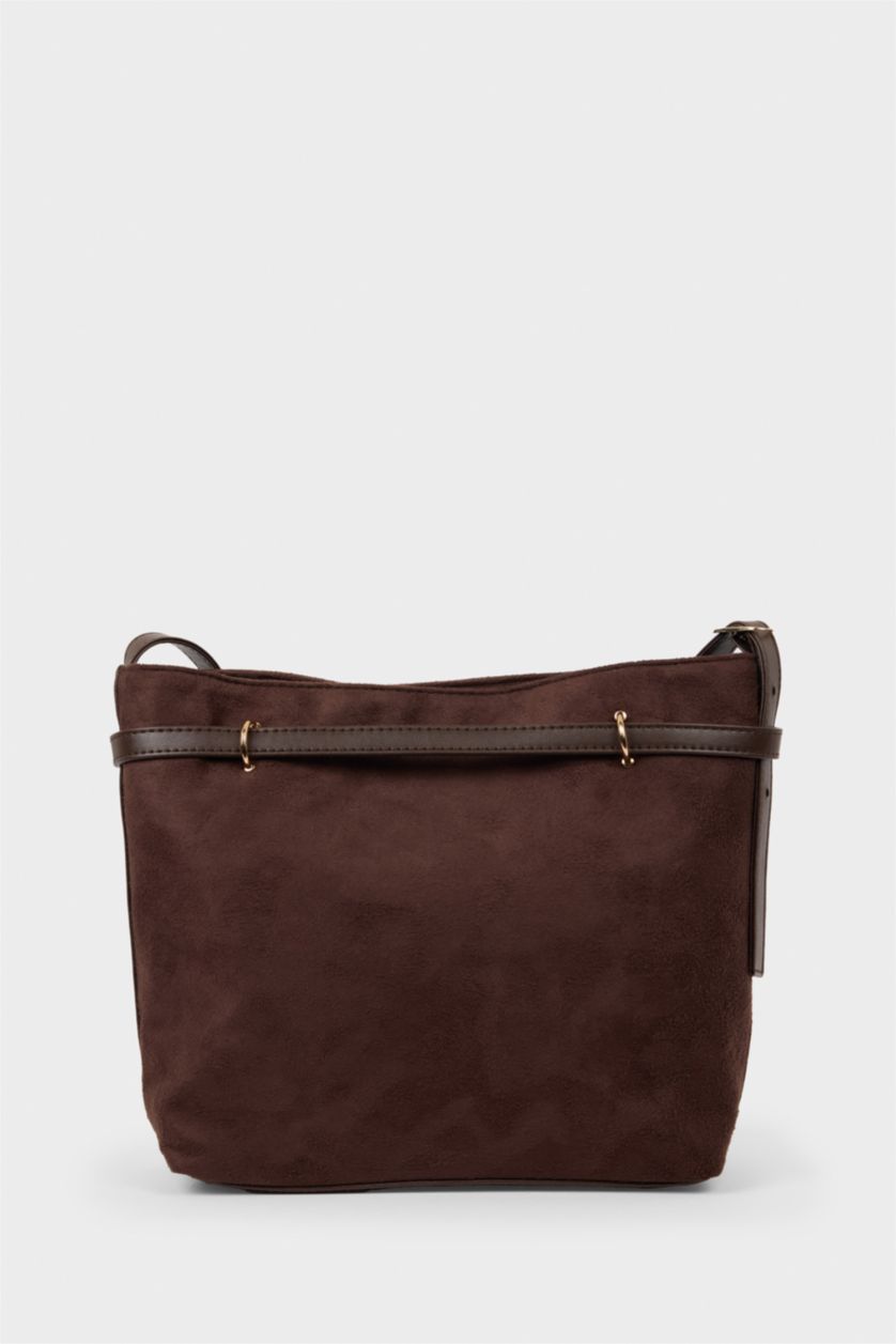 Kadın Koyu Kahve Süet El Çantası