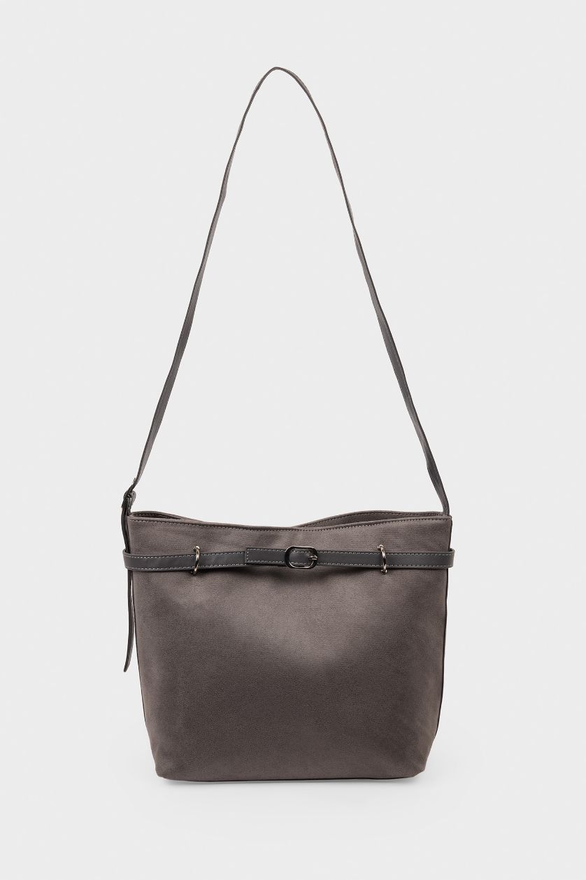 Kadın Gri Kadın Süet El Çantası