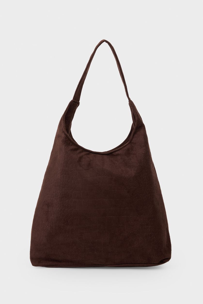 Kadın Koyu Kahve Kadın Süet Omuz Çantası