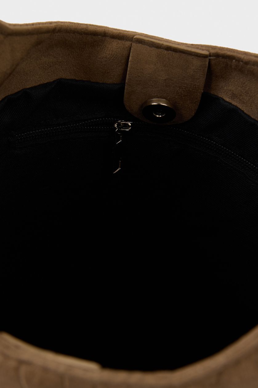 Kadın Vizon Kadın Süet Omuz Çantası