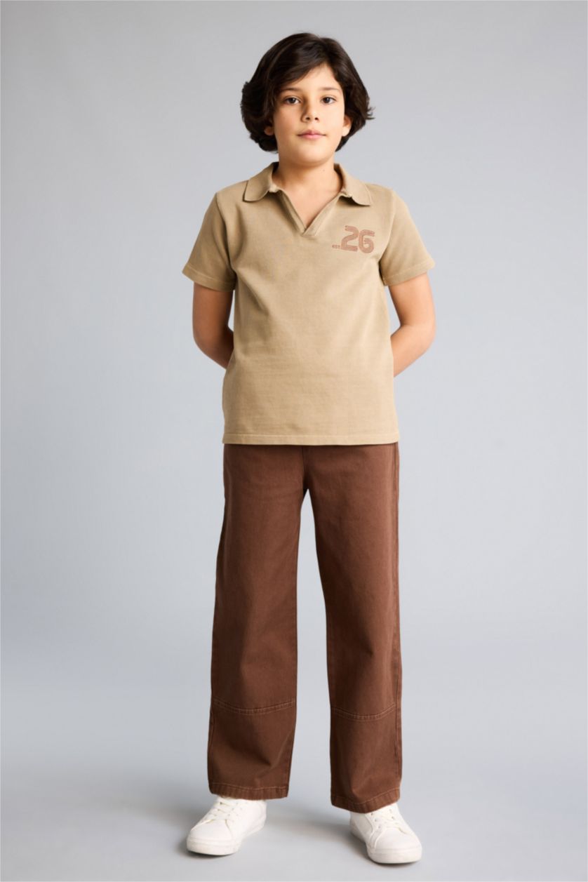 Boys & Teens Beige 2 piece Regular Fit Set