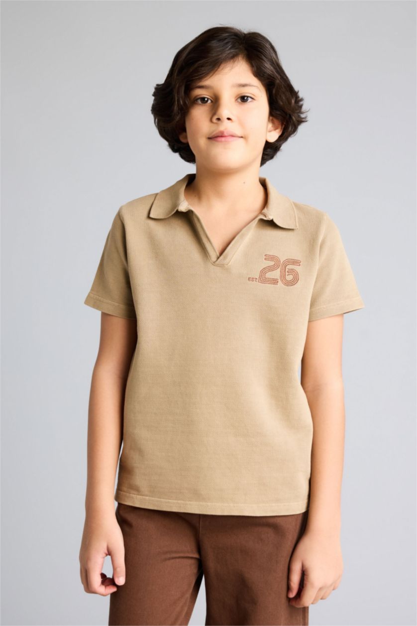 Boys & Teens Beige 2 piece Regular Fit Set