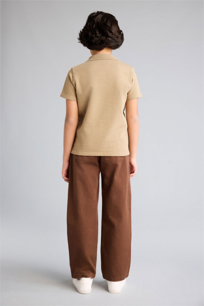 Boys & Teens Beige 2 piece Regular Fit Set