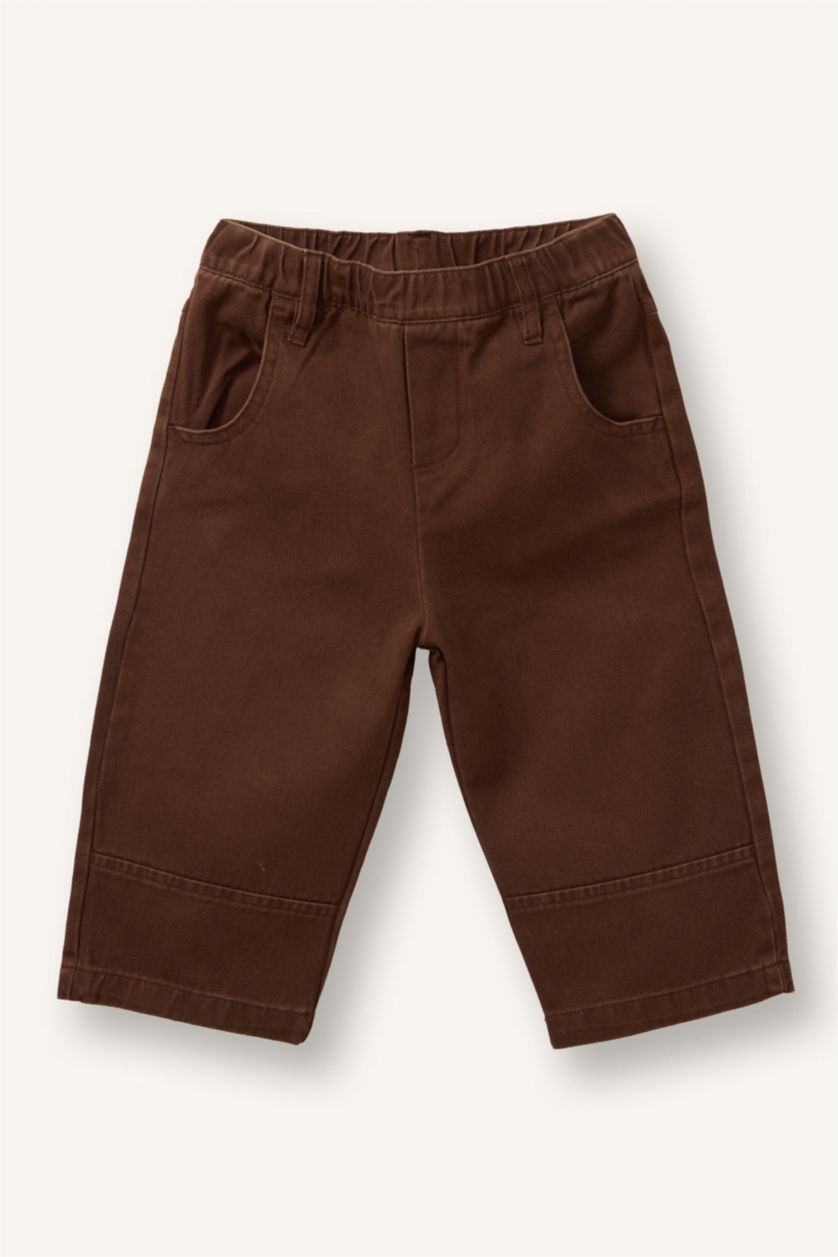 Baby Boy Beige 2 piece Regular Fit Polo Collar Set