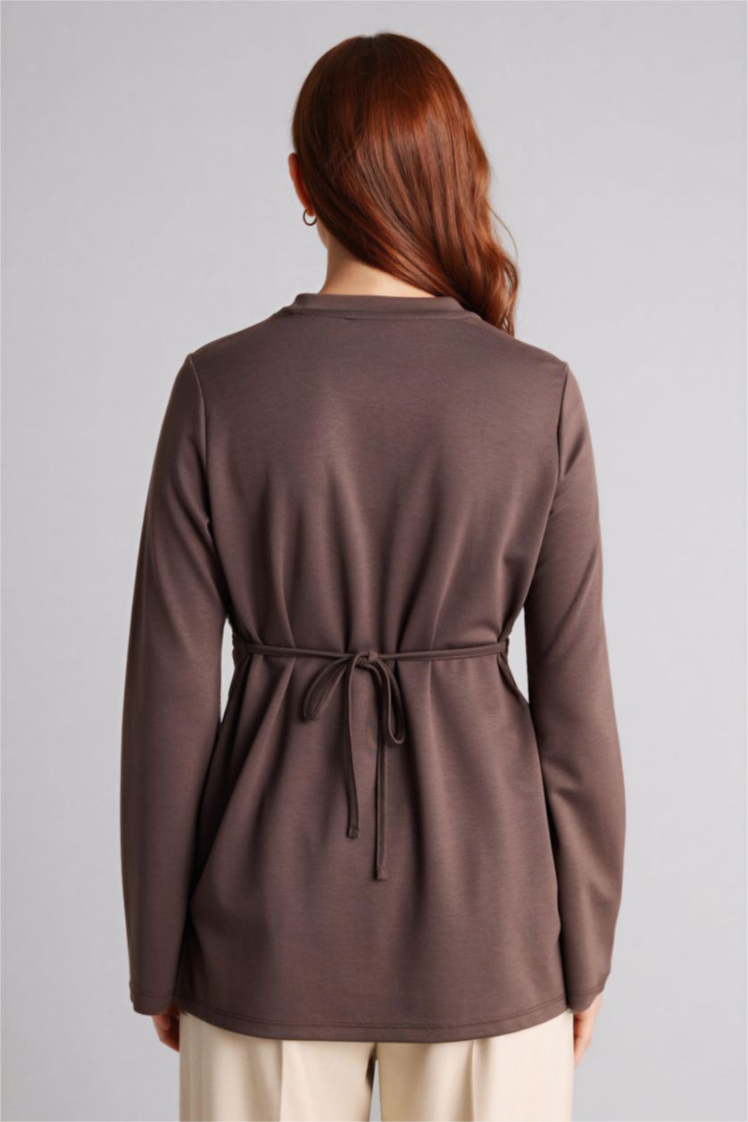 WOMAN Brown Regular Fit Long Sleeve Tunic
