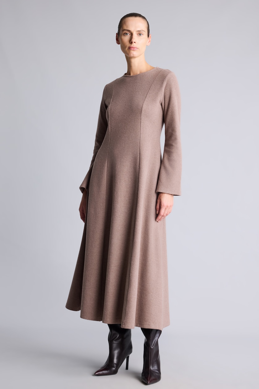Women Beige Thessaloniki Fabric Dress
