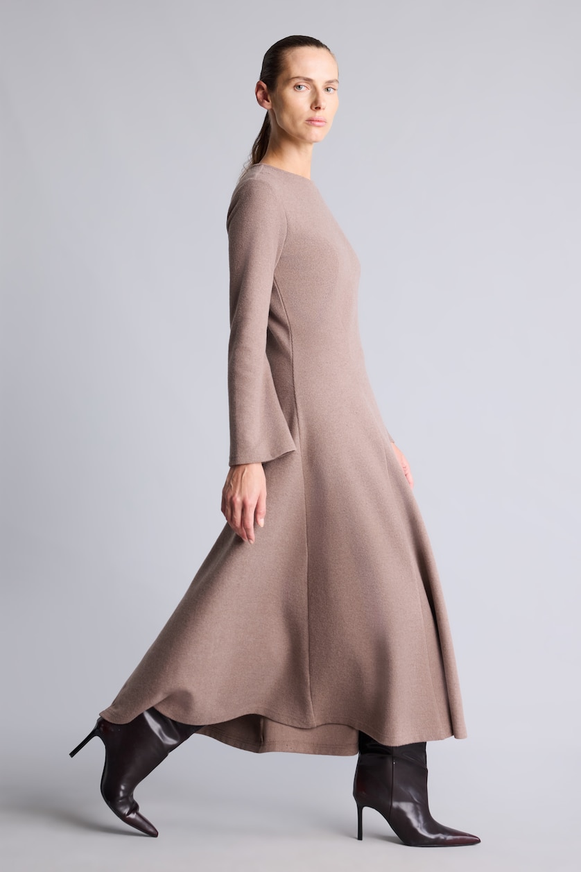 Women Beige Thessaloniki Fabric Dress