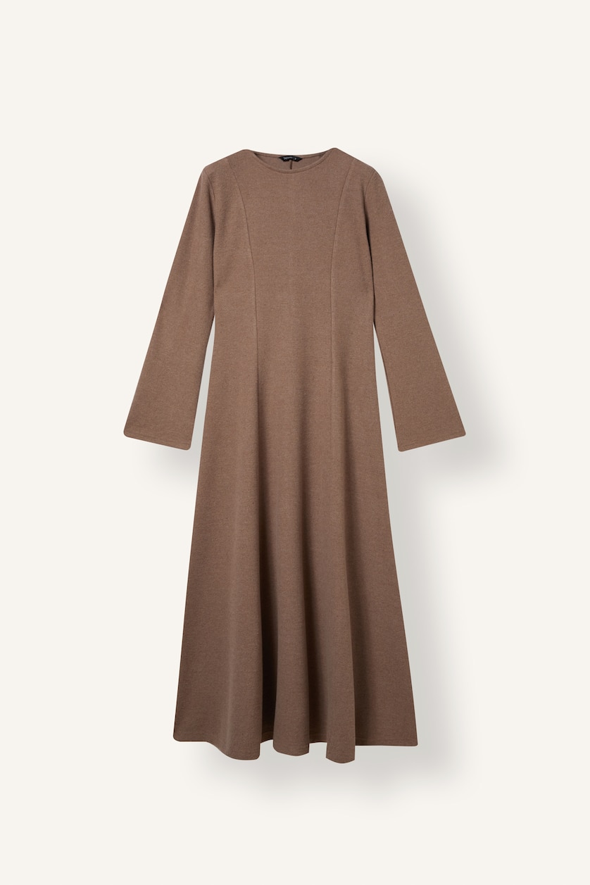 Women Beige Thessaloniki Fabric Dress