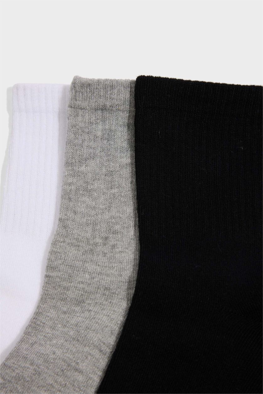 Erkek Karma Erkek Dikişsiz 3'lü Bambu Soket Çorap