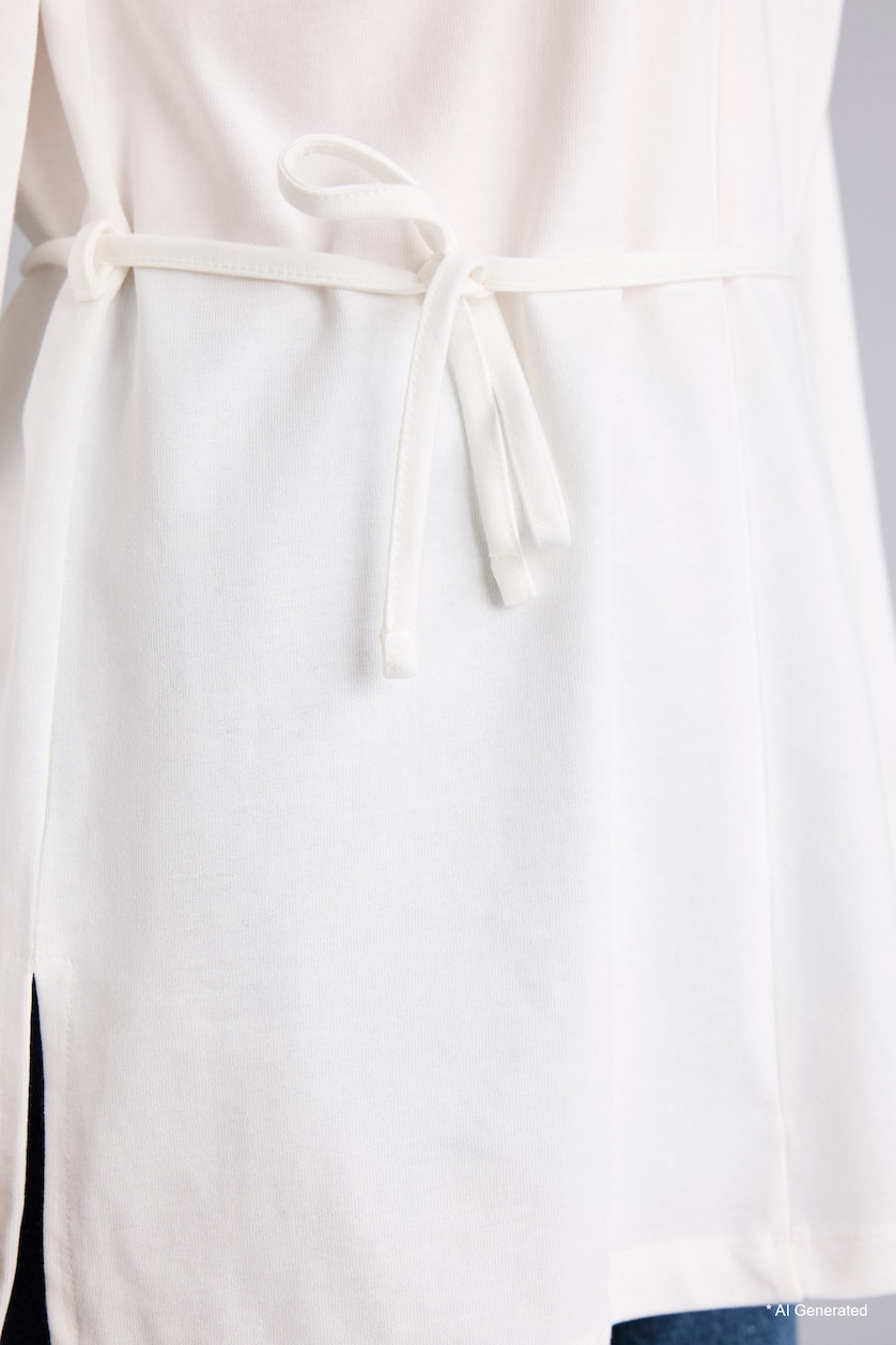 Women Ecru Loose Fit Long Sleeve Tunic